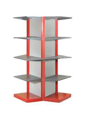 Three-sided presentation shelving